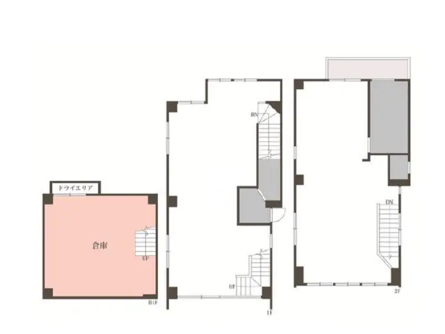 貸店舗(スケルトン)の平面図