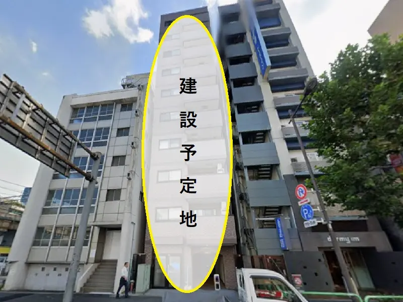 末広町のスケルトン店舗物件の外観