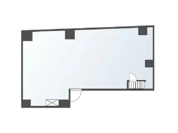 貸店舗(スケルトン)の平面図