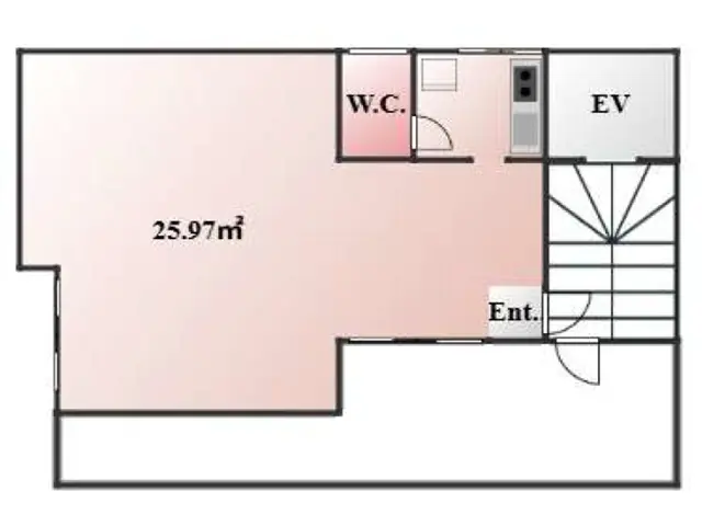 松戸の整体・マッサージ居抜きの平面図