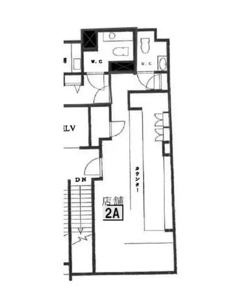 BAR・ショットバーの居抜き物件の平面図