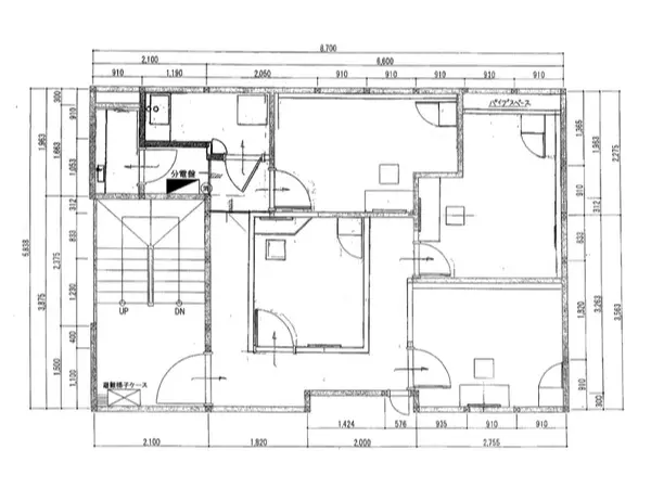美容室・理容室の居抜き物件の平面図