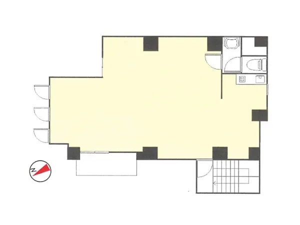 明治神宮前〈原宿〉の事務所仕様物件の平面図