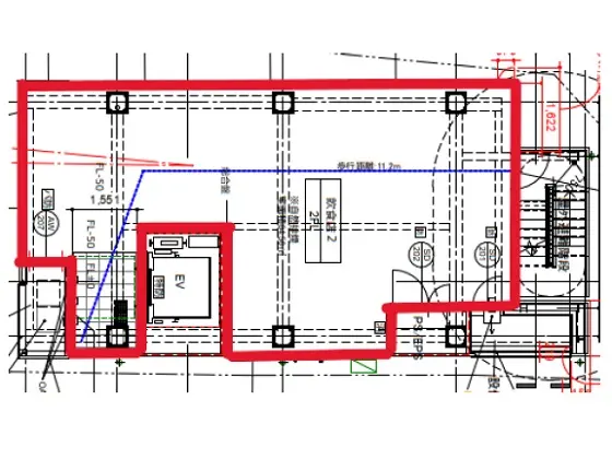 三軒茶屋のスケルトン物件の平面図