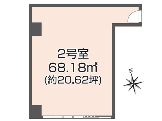 稲毛のスケルトン店舗物件の平面図