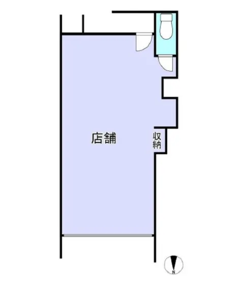 入谷のスケルトン店舗物件の平面図