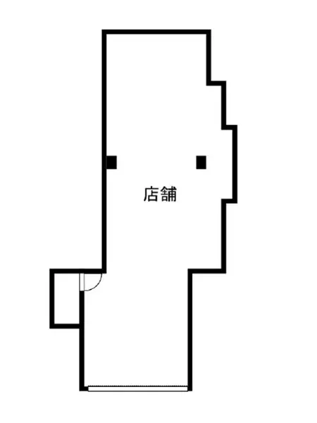 六郷土手のうどん・そば居抜きの平面図