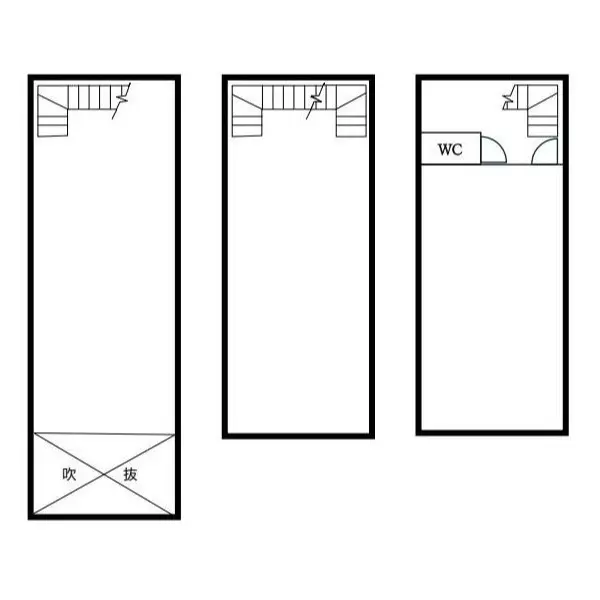 物販の居抜き物件の平面図