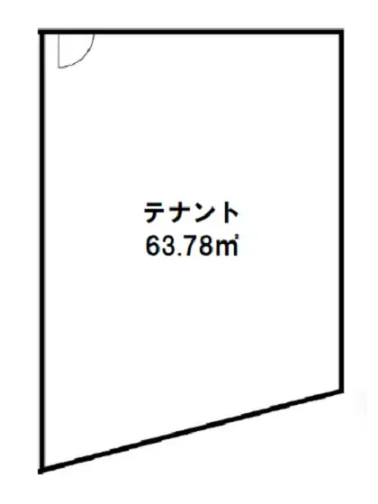 貸店舗(事務所仕様)の平面図