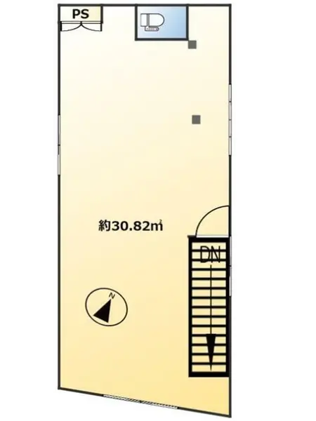 大井町のカフェ・喫茶店居抜きの平面図