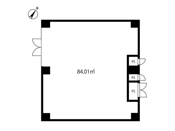 北浦和のスケルトン物件の平面図