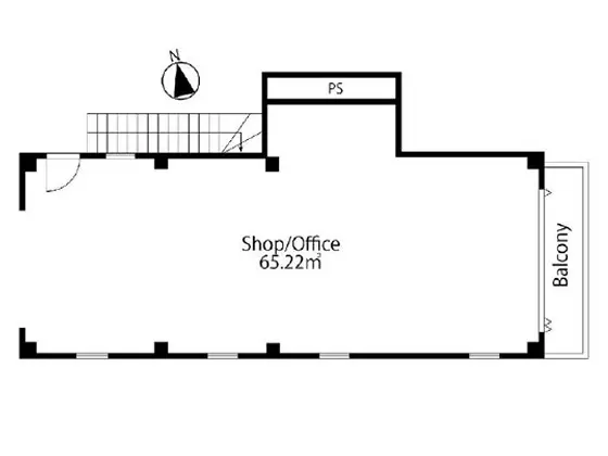 六本木のスケルトン物件の平面図