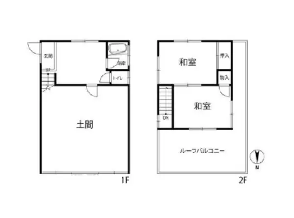 貸店舗(スケルトン)の平面図