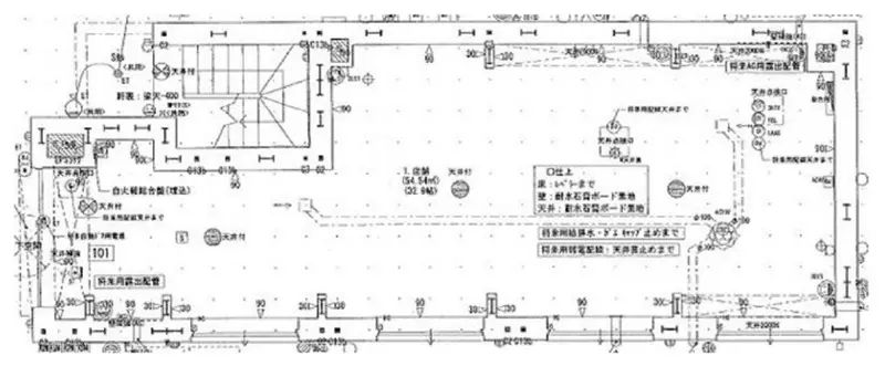 貸店舗(スケルトン)の平面図