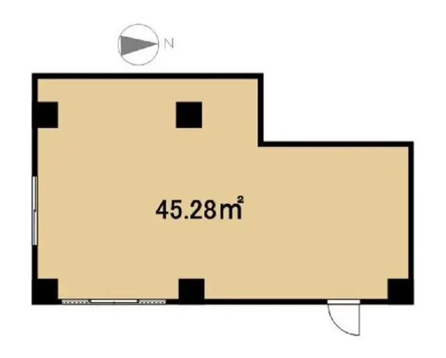 貸店舗(スケルトン)の平面図