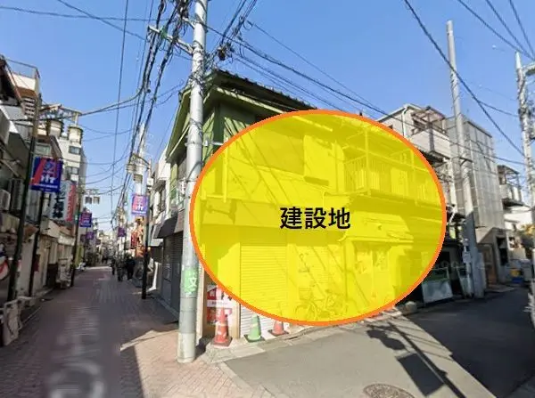 高円寺のスケルトン店舗物件の外観