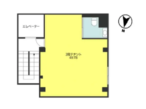 貸店舗(事務所仕様)の平面図