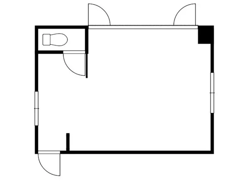 市川の事務所仕様店舗物件の平面図