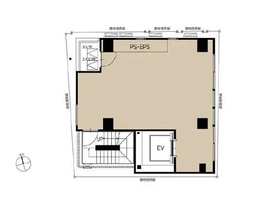 阿佐ケ谷のスケルトン店舗物件の平面図