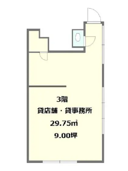 糀谷の事務所仕様物件の平面図