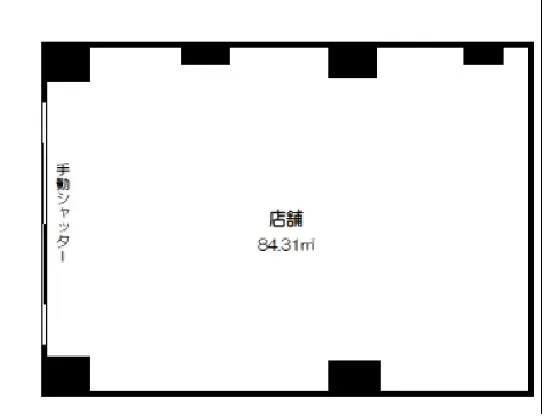 貸店舗(スケルトン)の平面図
