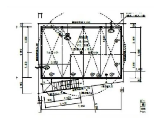 桜木町のスケルトン店舗物件の平面図
