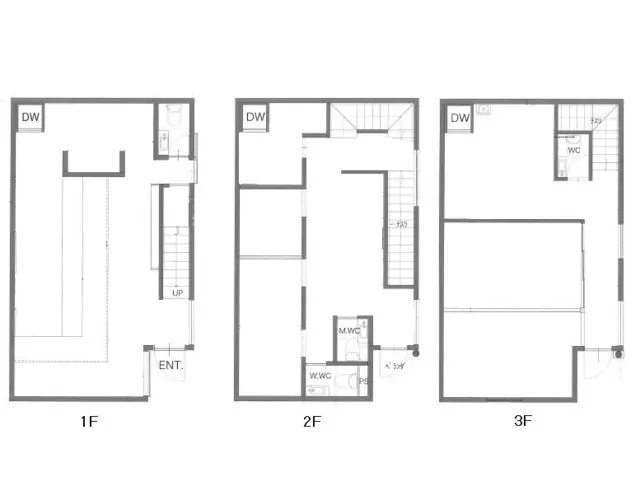 居酒屋の居抜き物件の平面図