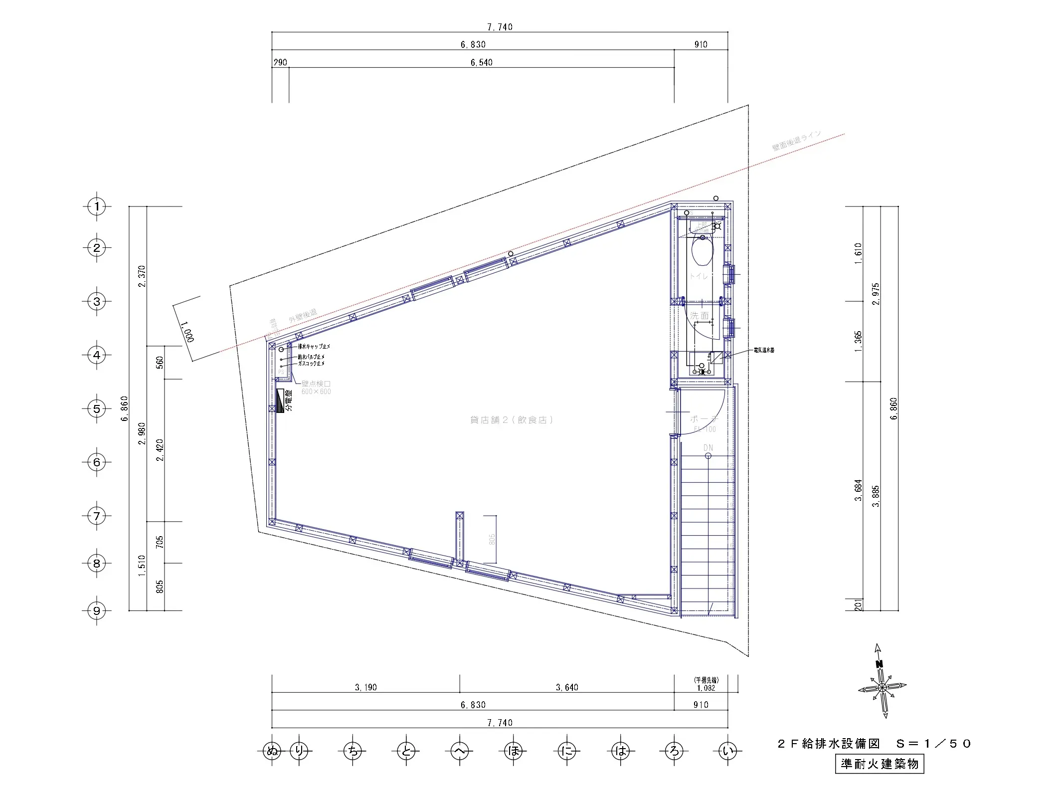 西新井のスケルトン物件の平面図