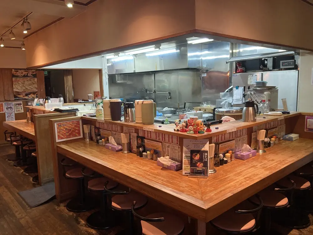 ラーメンの居抜き物件の内装