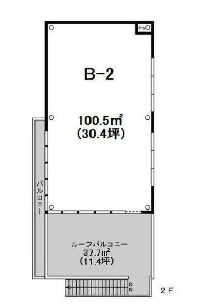 イタリアンの居抜き物件の平面図