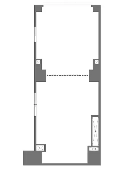 貸店舗(スケルトン)の平面図