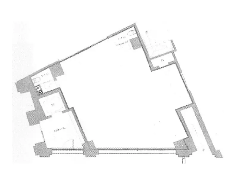貸店舗(スケルトン)の平面図
