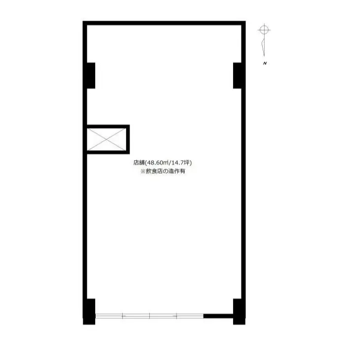 和食の居抜き物件の平面図