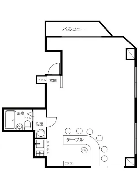 貸店舗(事務所仕様)の平面図