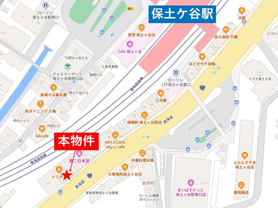 ダイニングバーの居抜き物件の地図