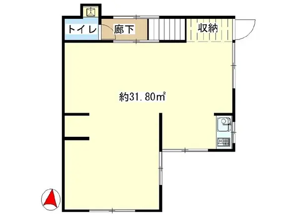 貸店舗(事務所仕様)の平面図