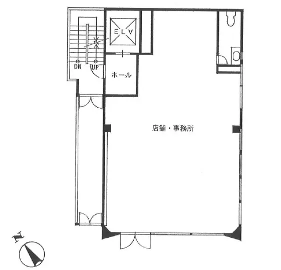 大和の事務所仕様物件の平面図