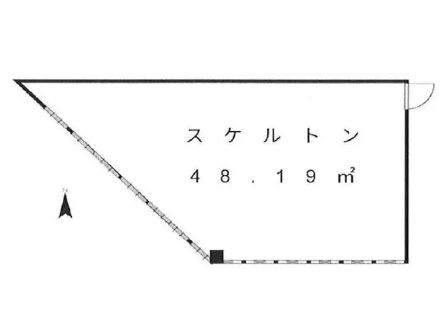 貸店舗(スケルトン)の平面図
