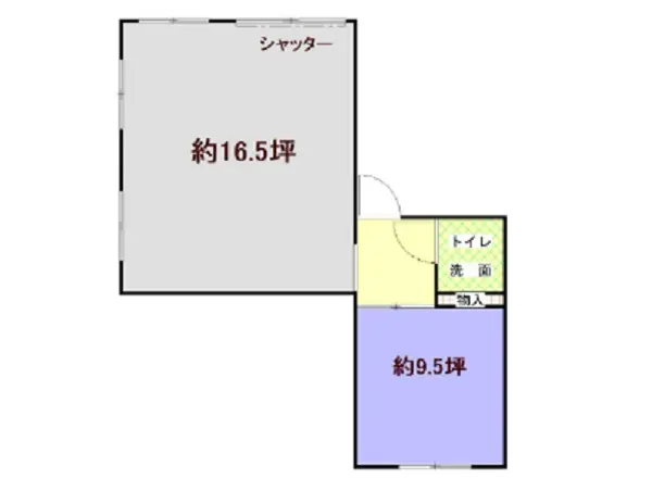 貸店舗(スケルトン)の平面図