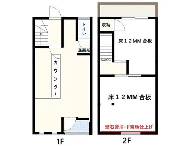 東大宮の居抜き店舗の平面図
