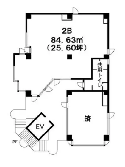喜多見のスケルトン物件の平面図