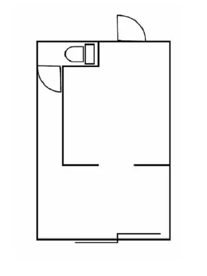 大倉山の事務所仕様店舗物件の平面図