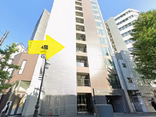 六本木のスケルトン店舗物件の外観