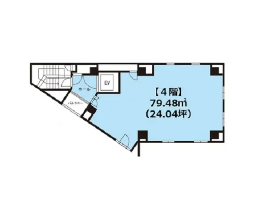 六本木のスケルトン物件の平面図