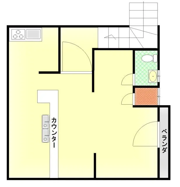 羽村の居抜き店舗の平面図