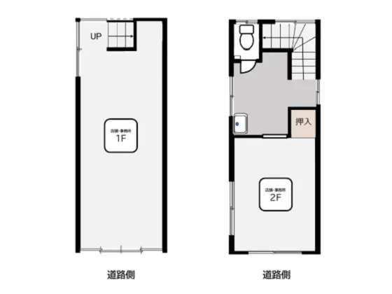 熊野前の事務所仕様物件の平面図