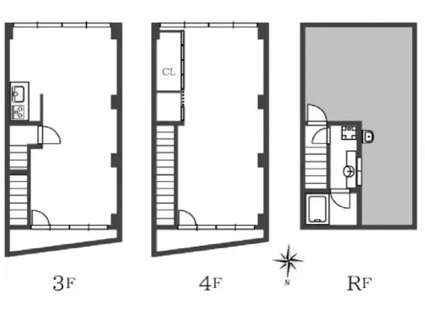 笹塚の事務所仕様店舗物件の平面図