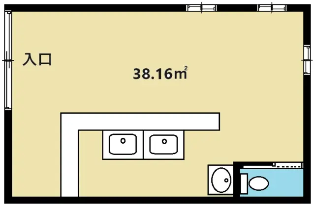 戸塚の居抜き店舗の平面図