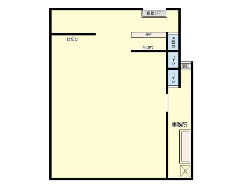 上永谷の居抜き店舗の平面図