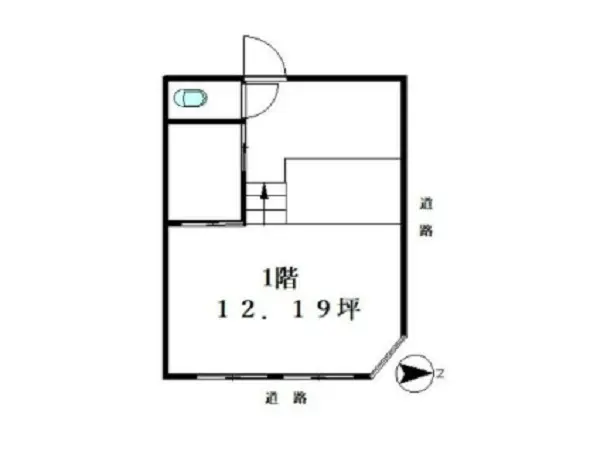 貸店舗(スケルトン)の平面図